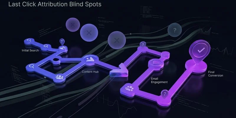 Last-click attribution blind spot illustration