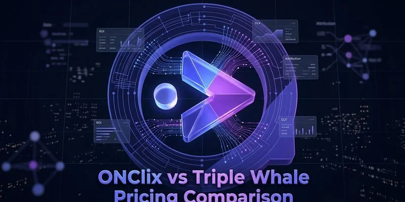 Pricing tier comparison between ONClix and Triple Whale across starter, growth, and enterprise levels